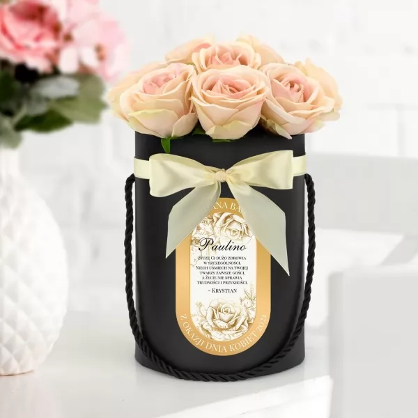 Flower box ze sztucznymi kwiatami dla babci - Zawsze uśmiechnięta