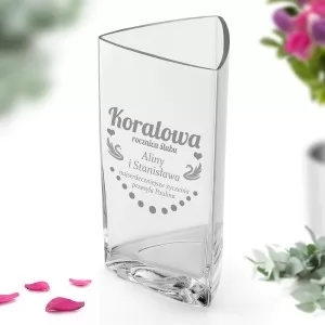 wazon szklany z grawerem na rocznicę ślubu