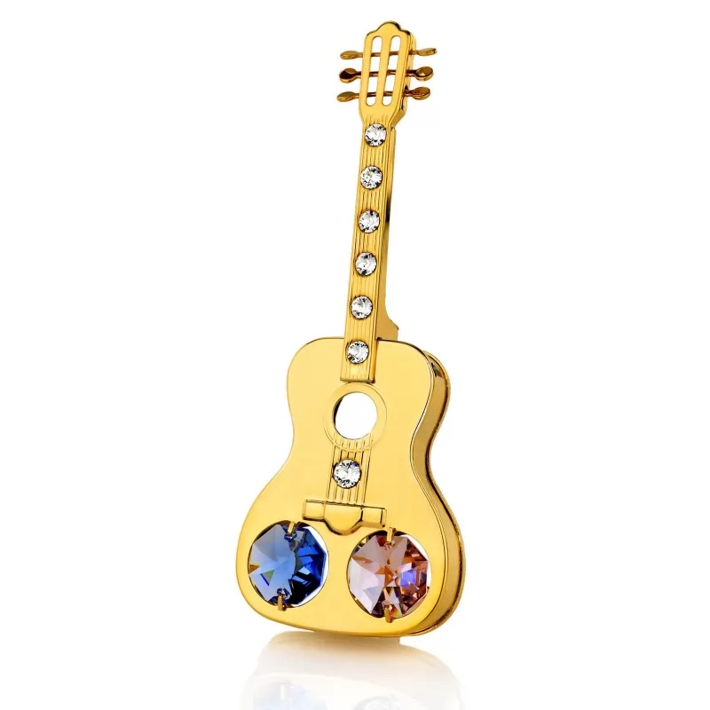 złota gitara z kryształami swarovski