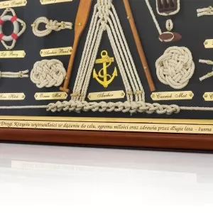 prezent dla mężczyzny tablica z węzłami żeglarskimi
