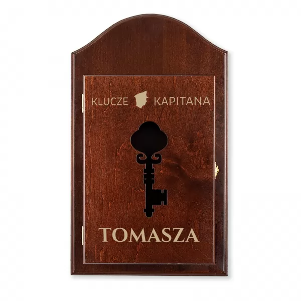 Skrzynka na klucze drewniana z grawerem dla niego - Kotwica