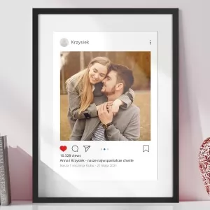 obraz na płótnie w ramce ze zdjęciem dla pary