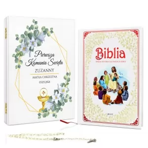 biblia dla dzieci w szkatułce z nadrukiem