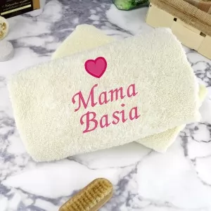 prezent dla mamy ręcznik z haftem imienia