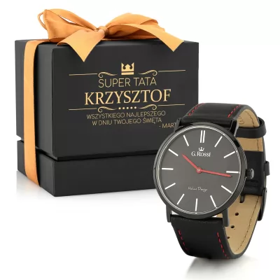 Zegarek męski G. Rossi 8709A2-1A3 z grawerem na dzień ojca - Korona