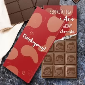 czekolada personalizowana z dedykacją dla nauczycielki