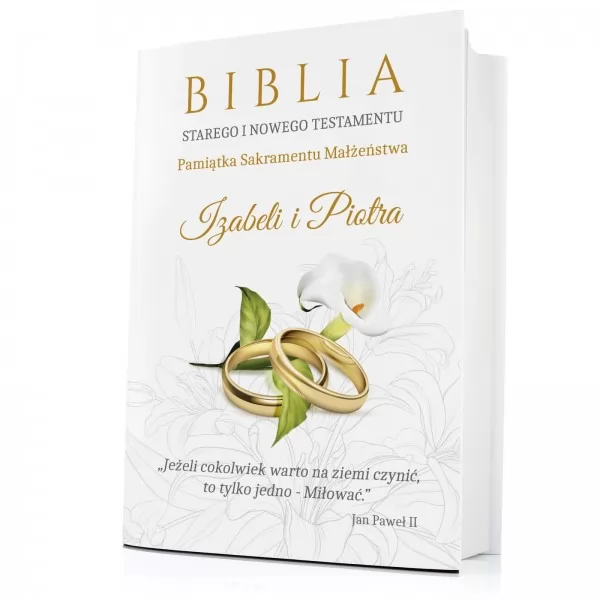 Biblia personalizowana na ślub dla nowożeńców - Miłujcie się