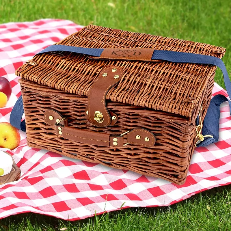 koszyk piknikowy wiklinowy
