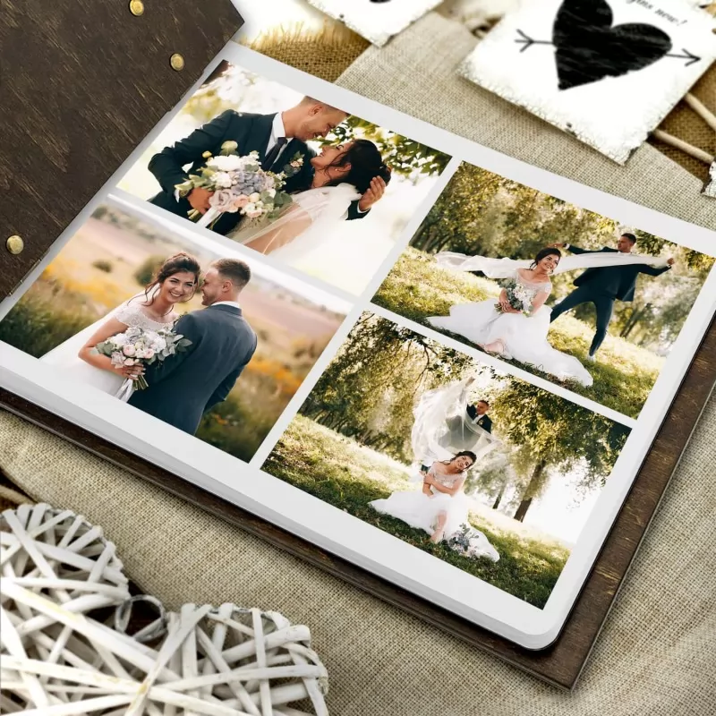 album na zdjęcia ślubne z nadrukiem