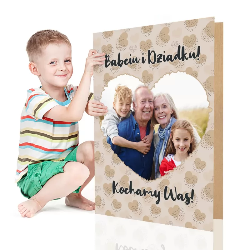 personalizowana kartka ze zdjęciem dla dziadków