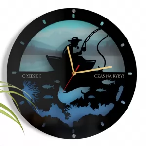 personalizowany zegar dla rybaka