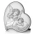 Srebrny obrazek na chrzest z nadrukiem dla dziewczynki - Bezpieczna droga