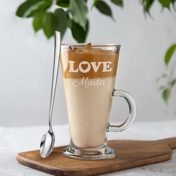 Szklanka do latte z grawerem dla niej - Coffee lover