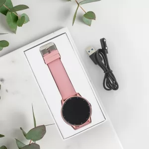 różowy zegarek smartwatch gravity
