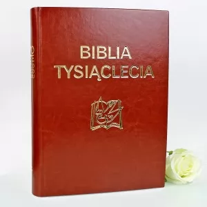biblia tysiąclecia jako prezent z grawerem życzeń