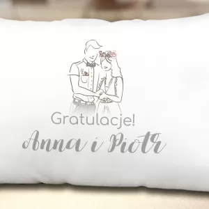 poduszka z nadrukiem na ślub