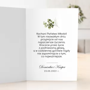 kartka z życzeniami dla nowożeńców