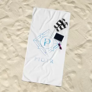 ręcznik z nadrukiem na plażę