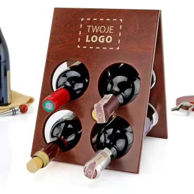 Stojak na wino z grawerem logo - Winnica