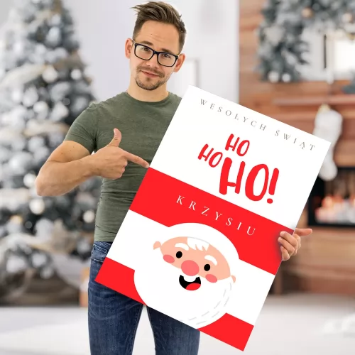Kartka świąteczna XXL na mikołajki - Idą Święta