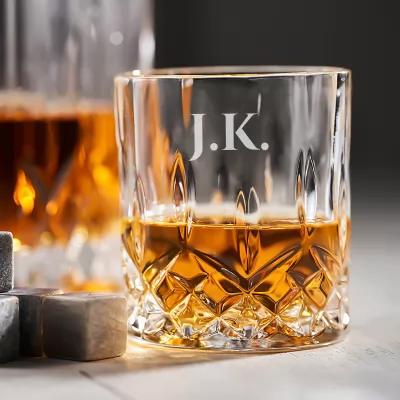 Szklanka do whisky Bohemia z grawerem inicjałów - Kolekcja