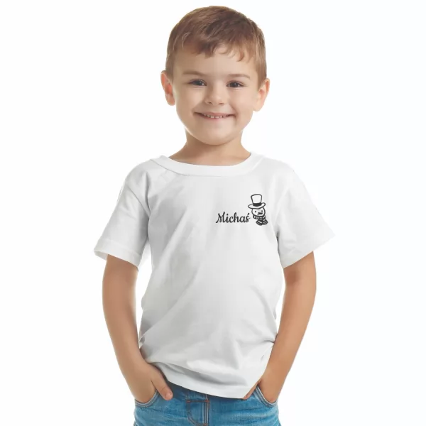 Koszulka z nadrukiem dla dziecka na 3-4 lata (r.110-122) - Bałwanek