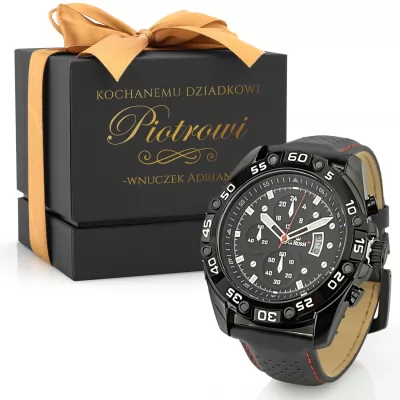 Zegarek męski G. Rossi 8754A5-1A3 z grawerem dla dziadka - Czas dla wnuków