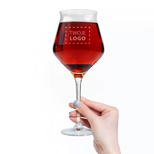 Kieliszek do wina z grawerem logo - Degustacja