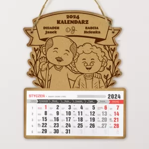 kalendarz z nadrukiem dla babci i dziadka