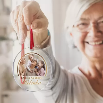 Medal dla babci z nadrukiem - Babcia na medal