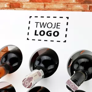 stojak na wino z logo