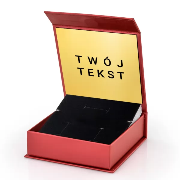 Pudełko na biżuterię z grawerem (9 x 9 x 2,8 cm)