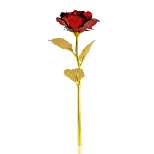 wieczna róża z czerwonymi płatkami