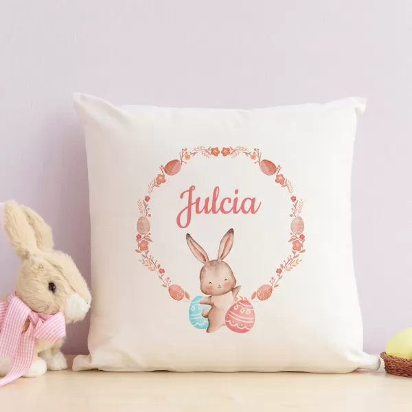 Poduszka dekoracyjna dla dziecka z nadrukiem na Wielkanoc - Zajączek