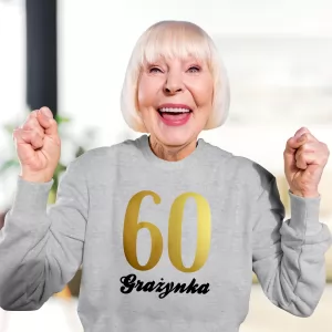 Bluza damska z nadrukiem na 60 urodziny Rozmiar L - Jubilatka