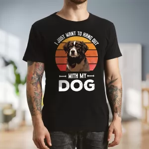 Koszulka z nadrukiem dla psiarza Rozmiar S - Ja i mój pies
