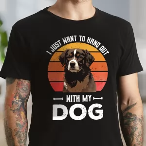 koszulka z nadrukiem psa