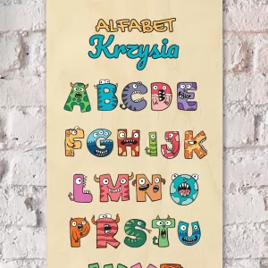 tablica z alfabetem dla dziecka