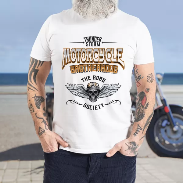Koszulka z nadrukiem dla miłośnika motocykli Rozmiar S - Bractwo