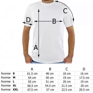 męski t-shirt tabela rozmiarów