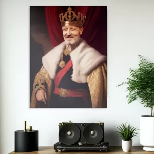 Królewski portret na płótnie ze zdjęcia (50 x 70 cm) dla niego - Monarcha