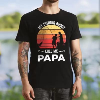 Koszulka z nadrukiem dla wędkarza Rozmiar M - Fishing buddy