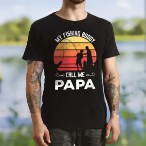 Koszulka z nadrukiem dla wędkarza Rozmiar XXL - Fishing buddy