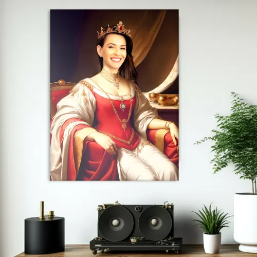 Królewski portret na płótnie ze zdjęcia (50 x 70 cm) dla niej - Królowa
