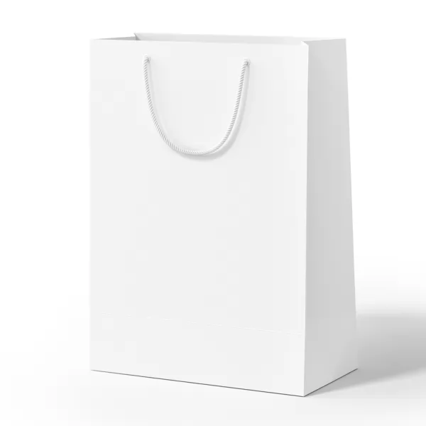 Torebka prezentowa biała z połyskiem (32 x 13 x 42 cm)