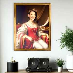 Królewski portret ze zdjęcia (50 x 70 cm) dla niej - Monarchini