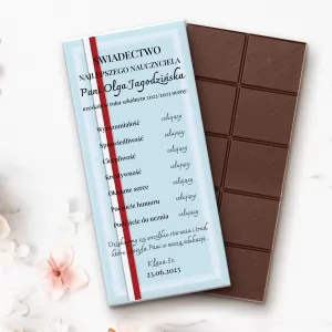 czekolada z personalizowaną etykietą