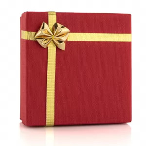 pudełko na biżuterię czerwone z kokardą