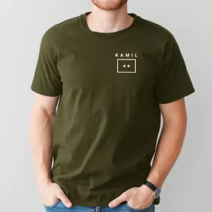 Koszulka z nadrukiem dla wojskowego zielona Rozmiar L - Kamuflaż