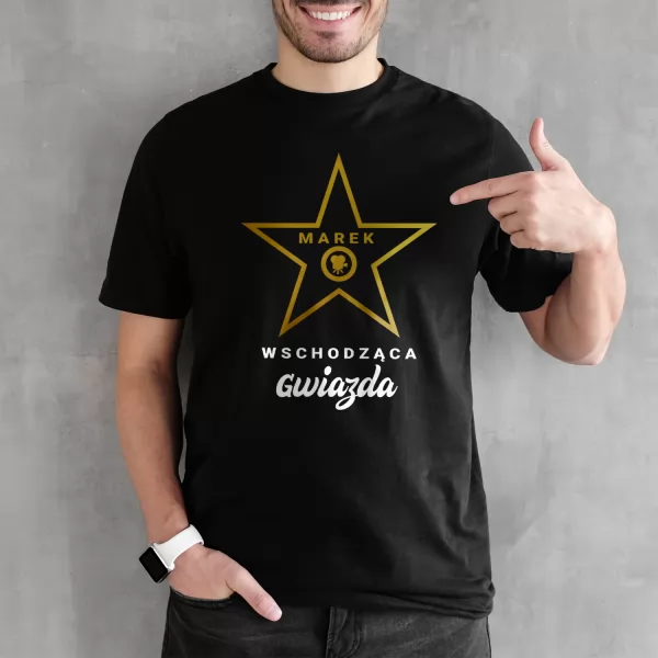 Koszulka z nadrukiem dla aktora Rozmiar S - Wschodząca gwiazda 